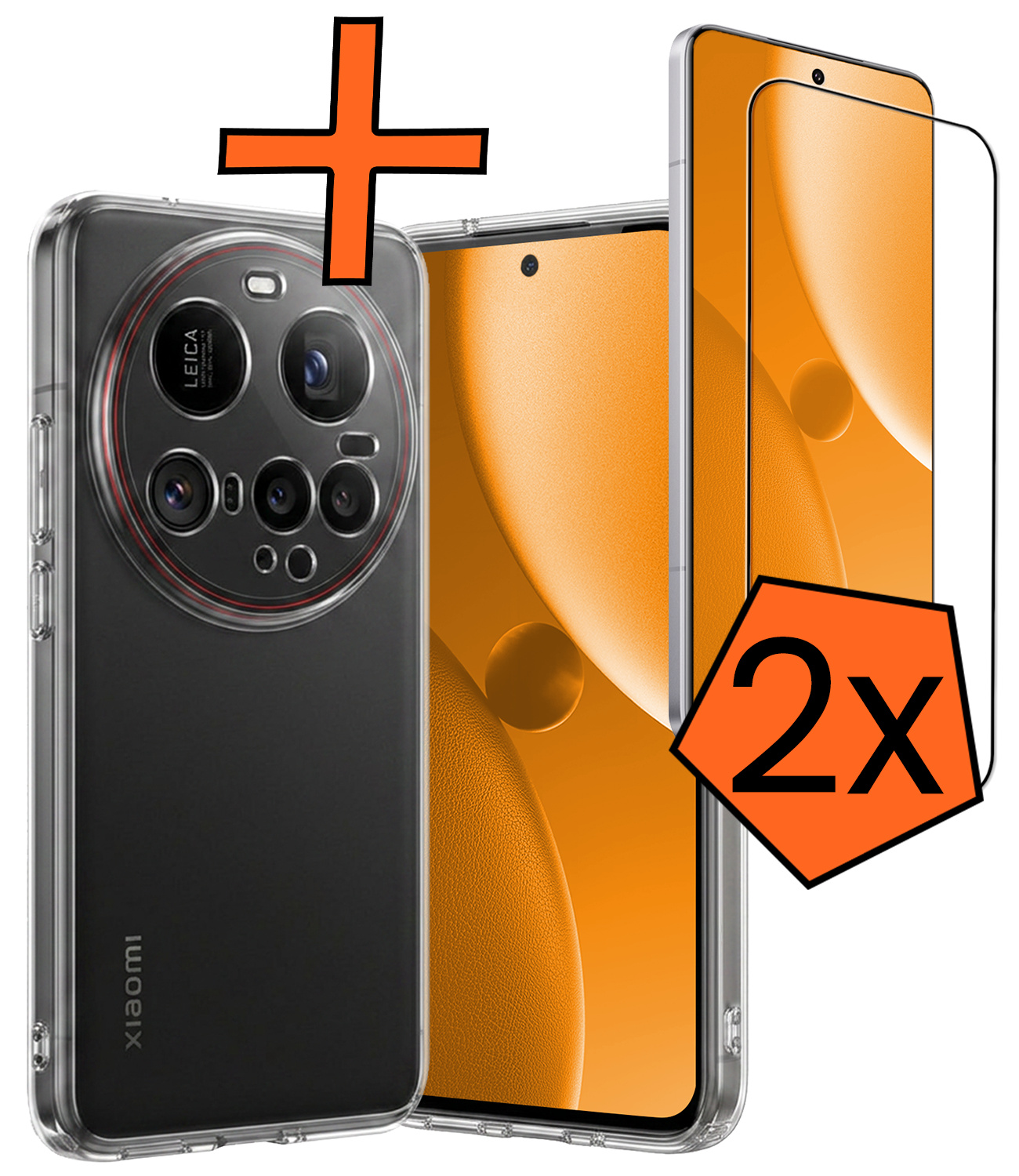 Nomfy Nomfy Xiaomi 15 Ultra Hoesje Siliconen Met 2x Screenprotector - Transparant