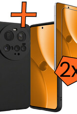 Nomfy Nomfy Xiaomi 15 Ultra Hoesje Siliconen Met 2x Screenprotector - Zwart