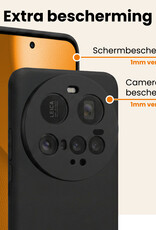 Nomfy Nomfy Xiaomi 15 Ultra Hoesje Siliconen Met 2x Screenprotector - Zwart
