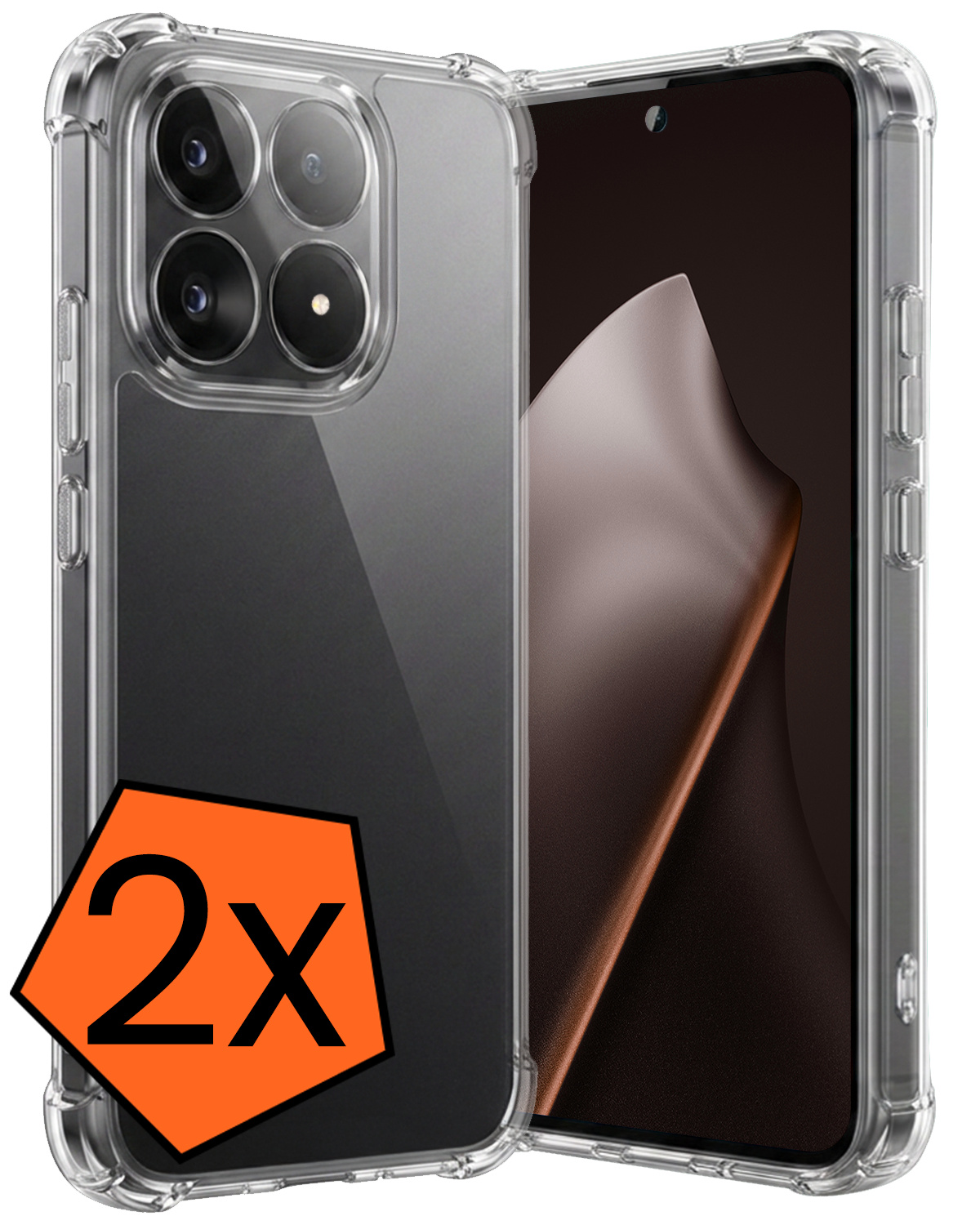 Nomfy Nomfy Xiaomi 15T Hoesje Shockproof - Transparant - 2 PACK