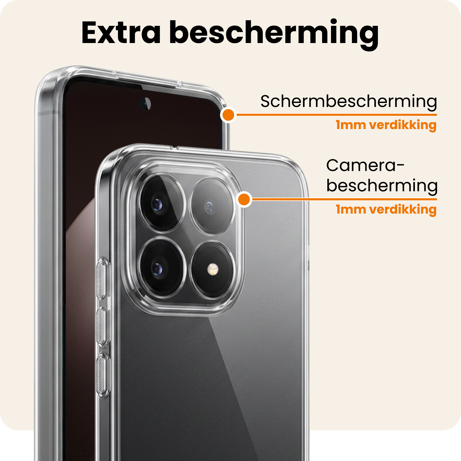 Nomfy Nomfy Xiaomi 15T Hoesje Siliconen - Transparant