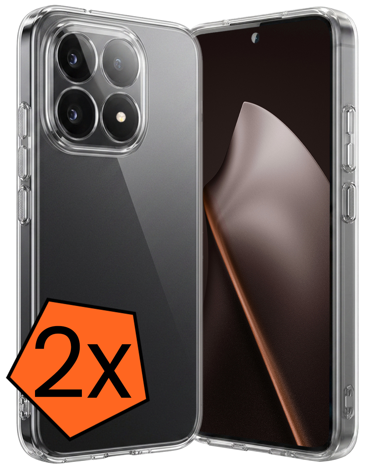 Nomfy Nomfy Xiaomi 15T Hoesje Siliconen - Transparant - 2 PACK