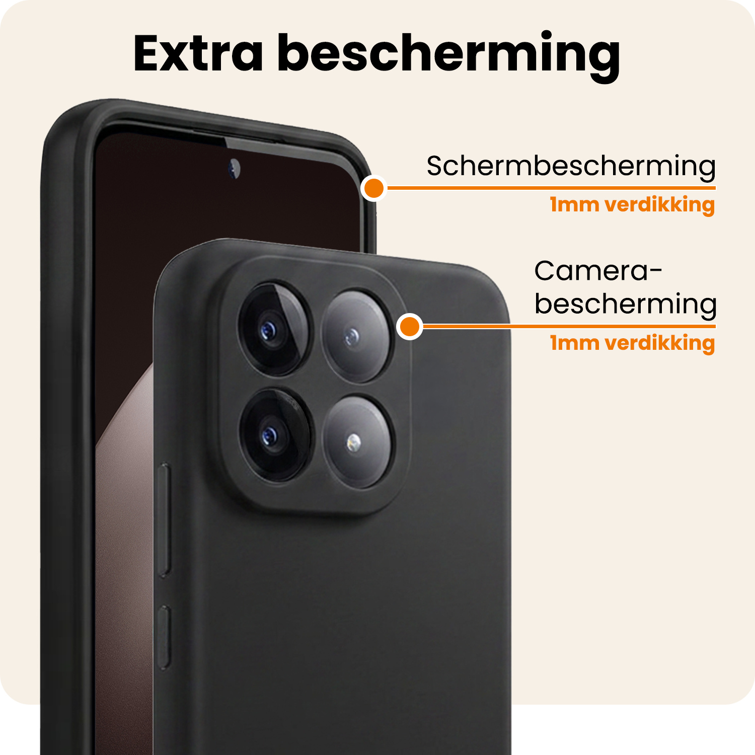 Nomfy Nomfy Xiaomi 15T Hoesje Siliconen - Zwart