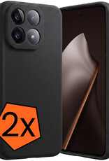 Nomfy Nomfy Xiaomi 15T Hoesje Siliconen - Zwart - 2 PACK