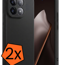 Nomfy Nomfy Xiaomi 15T Hoesje Siliconen - Zwart - 2 PACK