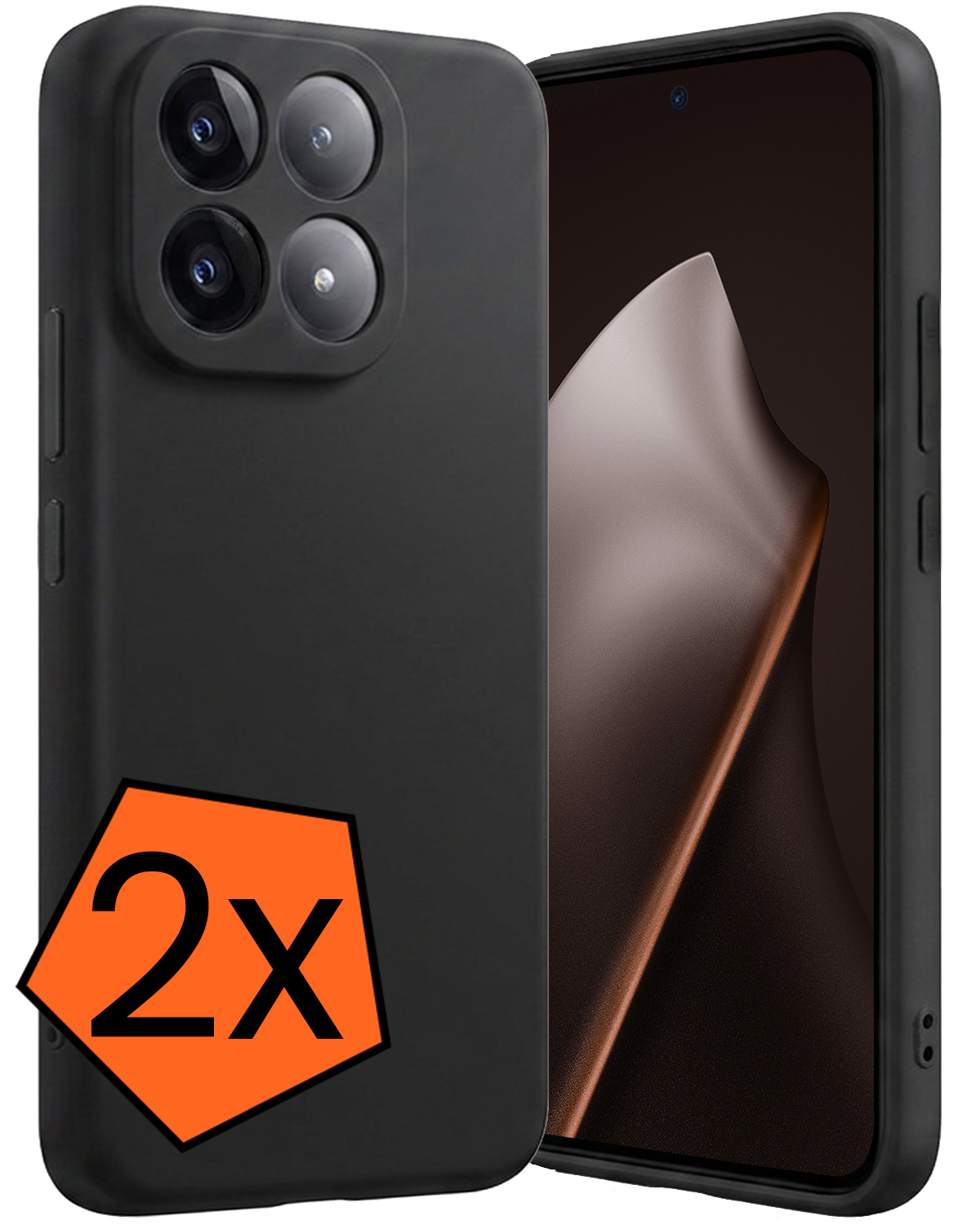 Nomfy Nomfy Xiaomi 15T Hoesje Siliconen - Zwart - 2 PACK