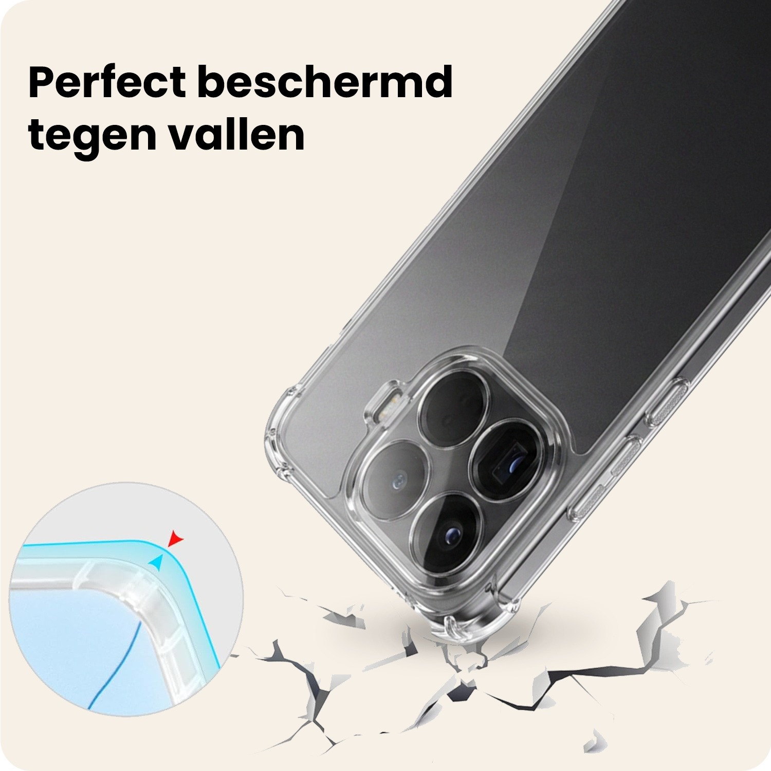 Nomfy Nomfy Xiaomi 15T Pro Hoesje Shockproof - Transparant