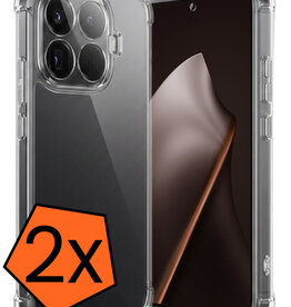 Nomfy Nomfy Xiaomi 15T Pro Hoesje Shockproof - Transparant - 2 PACK