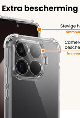 Nomfy Nomfy Xiaomi 15T Pro Hoesje Shockproof - Transparant - 2 PACK