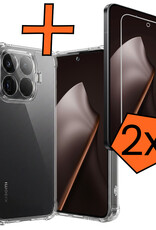 Nomfy Nomfy Xiaomi 15T Pro Hoesje Shockproof Met 2x Screenprotector