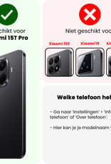 Nomfy Nomfy Xiaomi 15T Pro Hoesje Siliconen - Transparant - 2 PACK