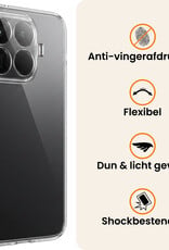 Nomfy Nomfy Xiaomi 15T Pro Hoesje Siliconen - Transparant - 2 PACK