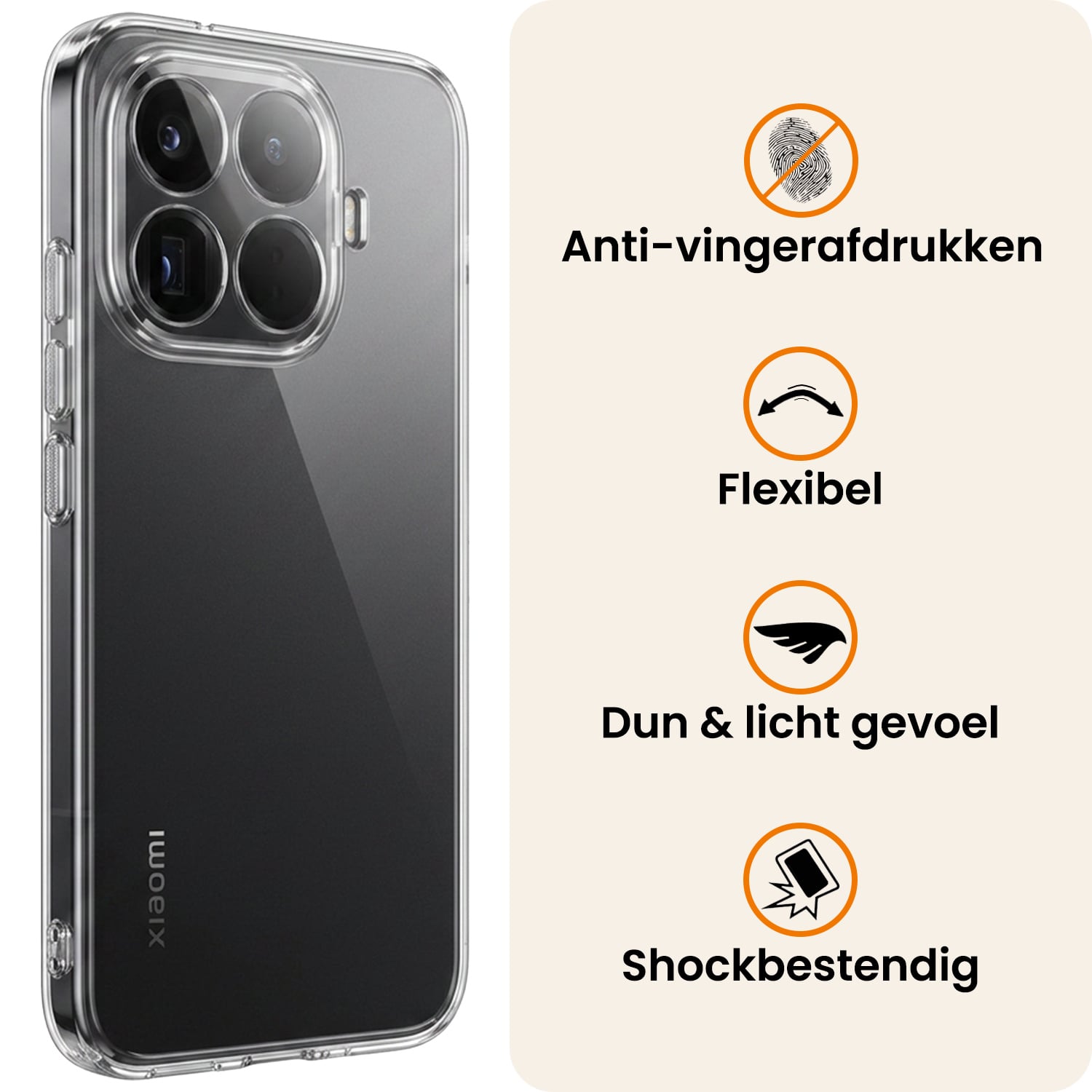 Nomfy Nomfy Xiaomi 15T Pro Hoesje Siliconen - Transparant - 2 PACK