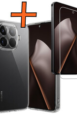 Nomfy Nomfy Xiaomi 15T Pro Hoesje Siliconen Met Screenprotector - Transparant