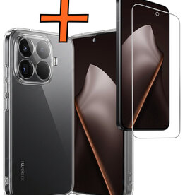 Nomfy Nomfy Xiaomi 15T Pro Hoesje Siliconen Met Screenprotector - Transparant