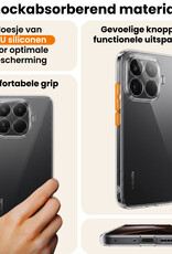 Nomfy Nomfy Xiaomi 15T Pro Hoesje Siliconen Met 2x Screenprotector - Transparant