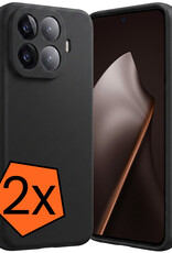 Nomfy Nomfy Xiaomi 15T Pro Hoesje Siliconen - Zwart - 2 PACK
