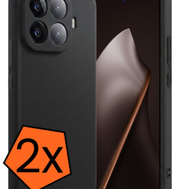 Nomfy Nomfy Xiaomi 15T Pro Hoesje Siliconen - Zwart - 2 PACK