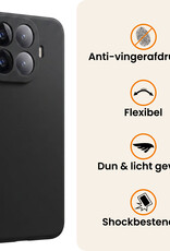 Nomfy Nomfy Xiaomi 15T Pro Hoesje Siliconen - Zwart - 2 PACK