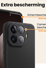Nomfy Nomfy Xiaomi 15T Pro Hoesje Siliconen Met 2x Screenprotector - Zwart