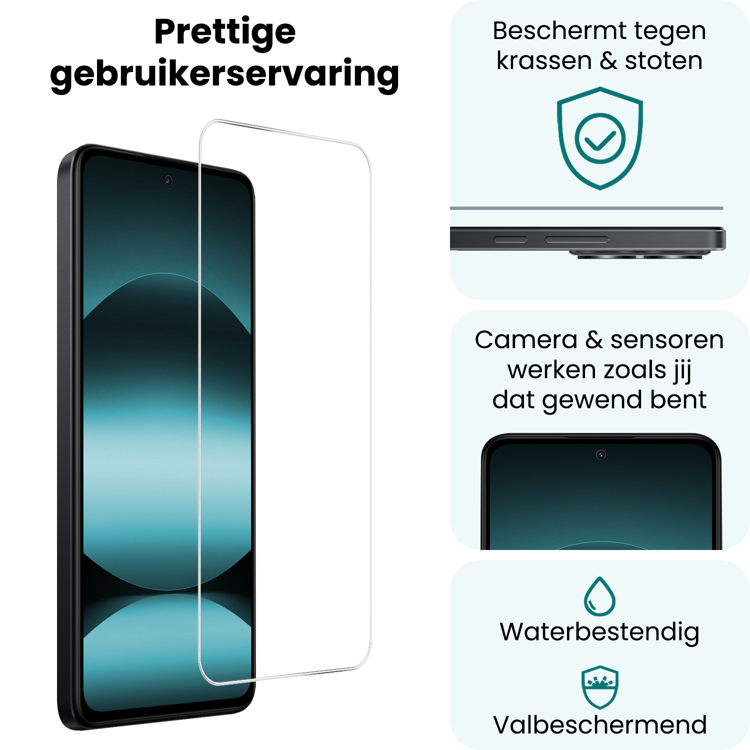 Forterra Forterra Xiaomi Redmi Note 14 5G Screenprotector Glas - 2 PACK