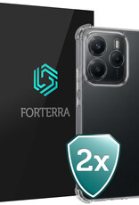 Forterra Forterra Xiaomi Redmi Note 14 5G Hoesje Shockproof - Transparant - 2 PACK