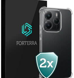 Forterra Forterra Xiaomi Redmi Note 14 5G Hoesje Shockproof - Transparant - 2 PACK