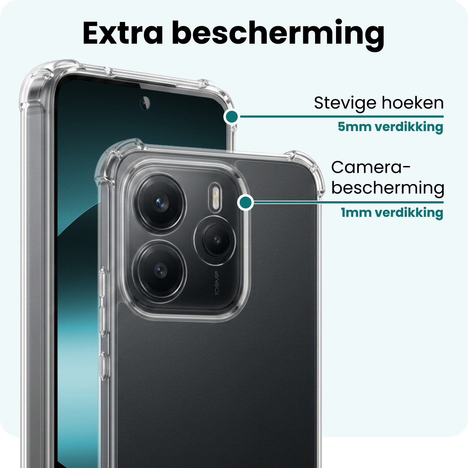 Forterra Forterra Xiaomi Redmi Note 14 5G Hoesje Shockproof Met Screenprotector