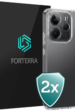 Forterra Forterra Xiaomi Redmi Note 14 5G Hoesje Siliconen - Transparant - 2 PACK