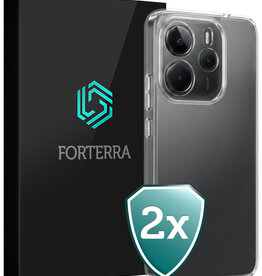 Forterra Forterra Xiaomi Redmi Note 14 5G Hoesje Siliconen - Transparant - 2 PACK