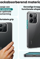Forterra Forterra Xiaomi Redmi Note 14 5G Hoesje Siliconen - Transparant - 2 PACK