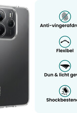 Forterra Forterra Xiaomi Redmi Note 14 5G Hoesje Siliconen Met 2x Screenprotector - Transparant