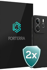 Forterra Forterra Xiaomi Redmi Note 14 5G Hoesje Siliconen - Zwart - 2 PACK