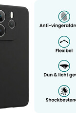 Forterra Forterra Xiaomi Redmi Note 14 5G Hoesje Siliconen - Zwart - 2 PACK