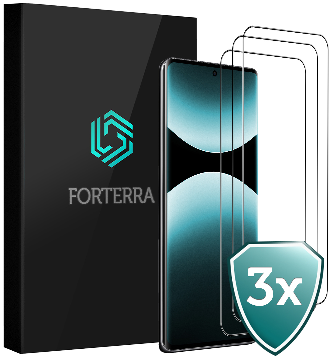 Forterra Forterra Xiaomi Redmi Note 14 Pro 5G Screenprotector Glas - 3 PACK