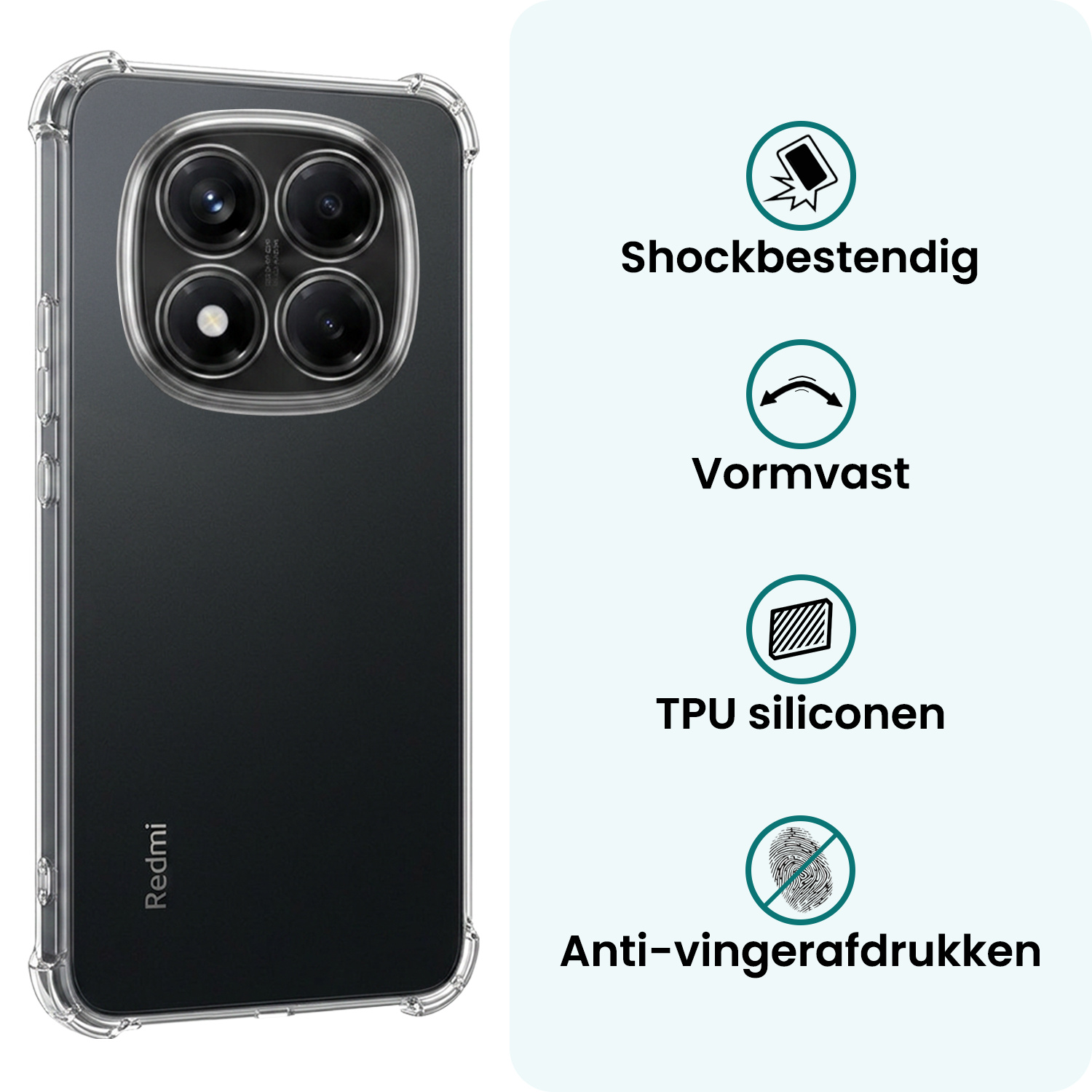 Forterra Forterra Xiaomi Redmi Note 14 Pro 5G Hoesje Shockproof Met Screenprotector