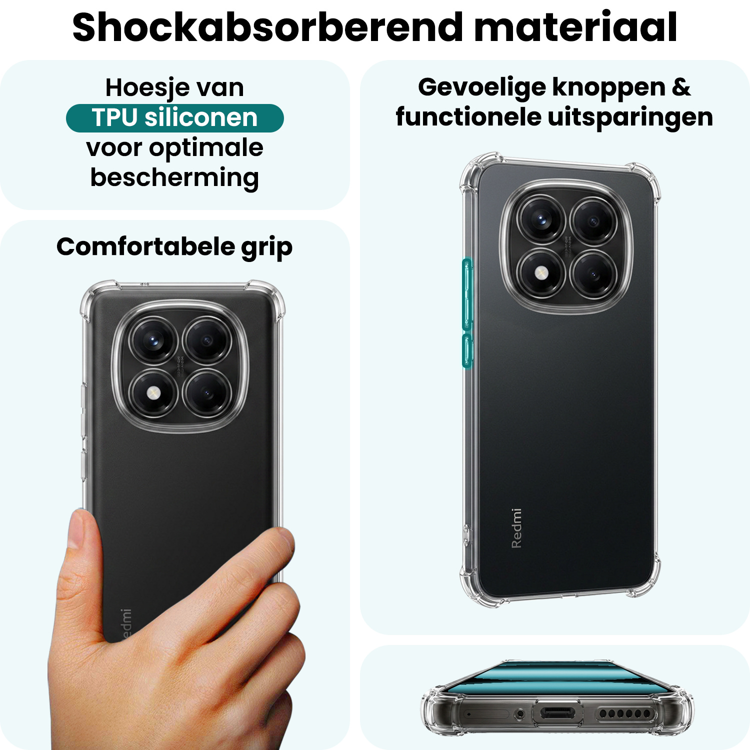 Forterra Forterra Xiaomi Redmi Note 14 Pro 5G Hoesje Shockproof Met Screenprotector