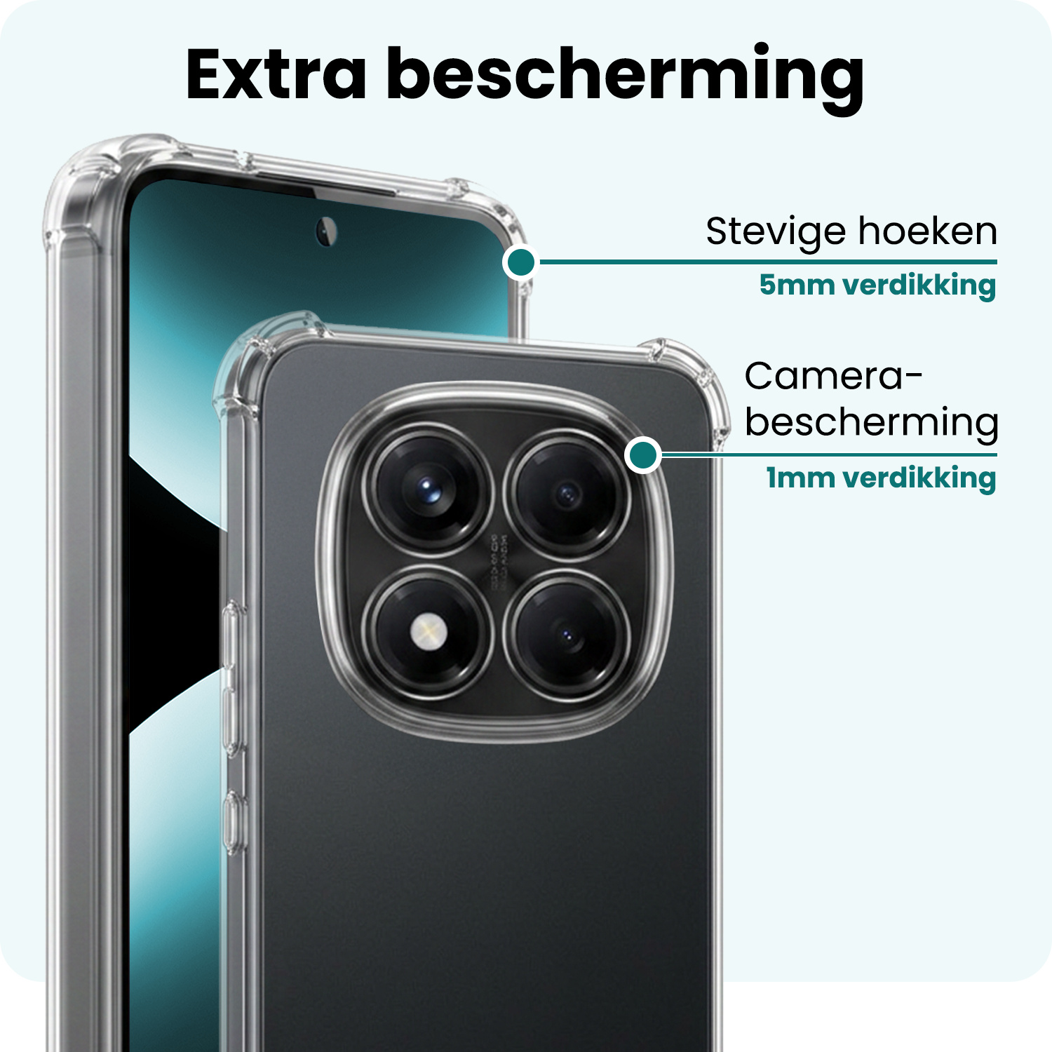Forterra Forterra Xiaomi Redmi Note 14 Pro 5G Hoesje Shockproof Met 2x Screenprotector