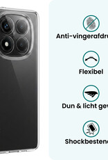 Forterra Forterra Xiaomi Redmi Note 14 Pro 5G Hoesje Siliconen - Transparant - 2 PACK
