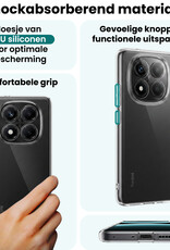 Forterra Forterra Xiaomi Redmi Note 14 Pro 5G Hoesje Siliconen - Transparant - 2 PACK