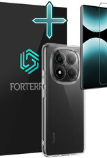 Forterra Forterra Xiaomi Redmi Note 14 Pro 5G Hoesje Siliconen Met Screenprotector - Transparant