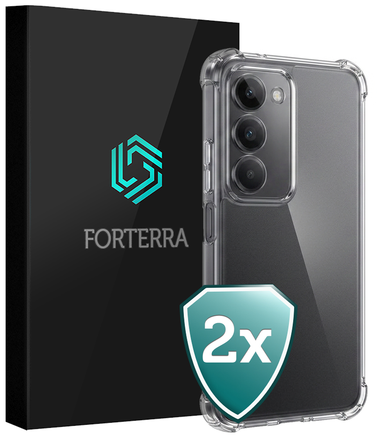 Forterra Forterra Xiaomi 15 Hoesje Shockproof - Transparant - 2 PACK
