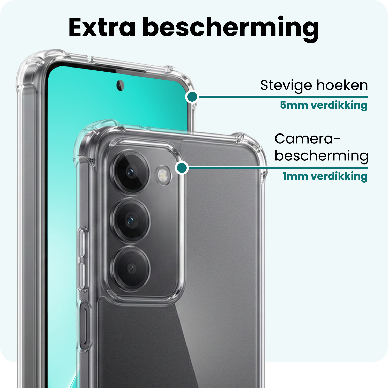 Forterra Forterra Xiaomi 15 Hoesje Shockproof - Transparant - 2 PACK