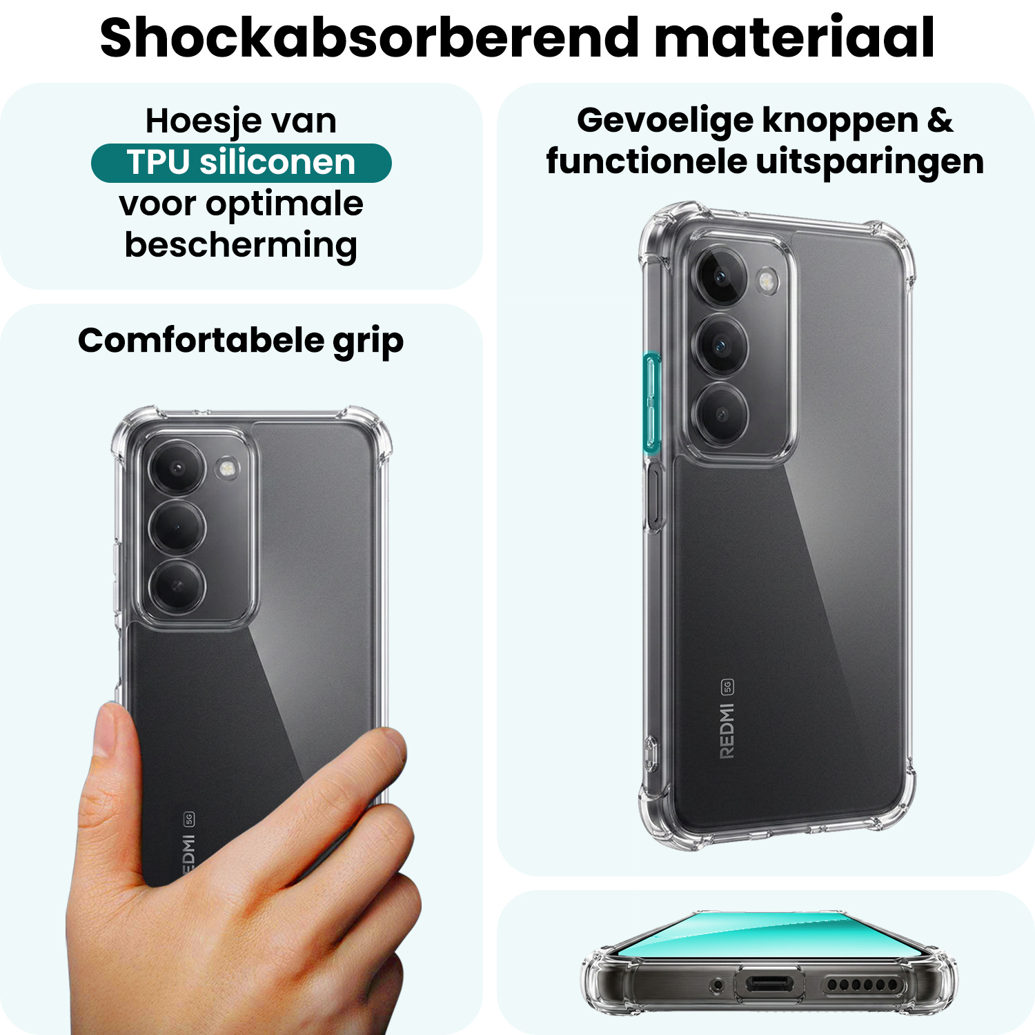 Forterra Forterra Xiaomi 15 Hoesje Shockproof Met 2x Screenprotector