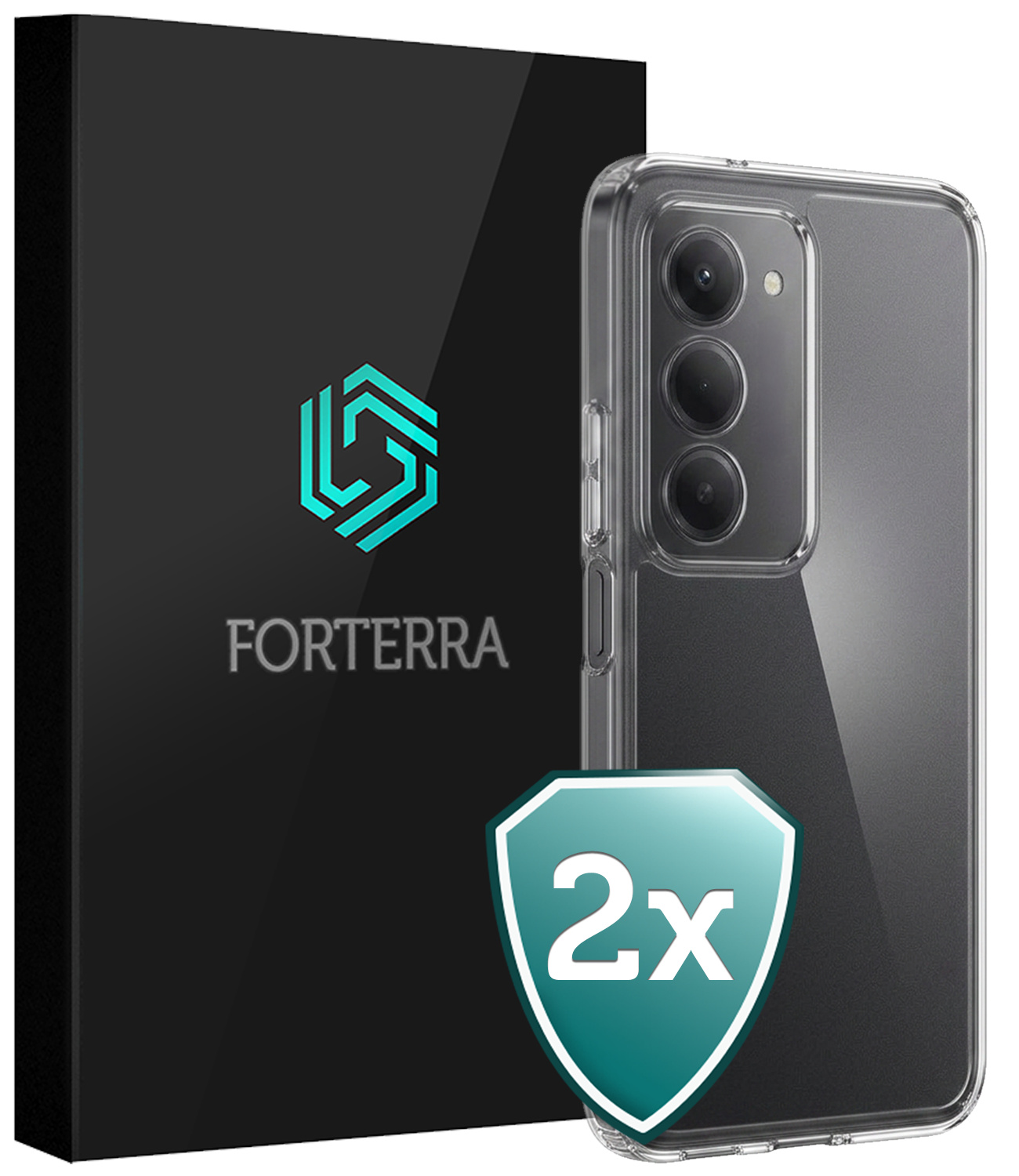 Forterra Forterra Xiaomi 15 Hoesje Siliconen - Transparant - 2 PACK