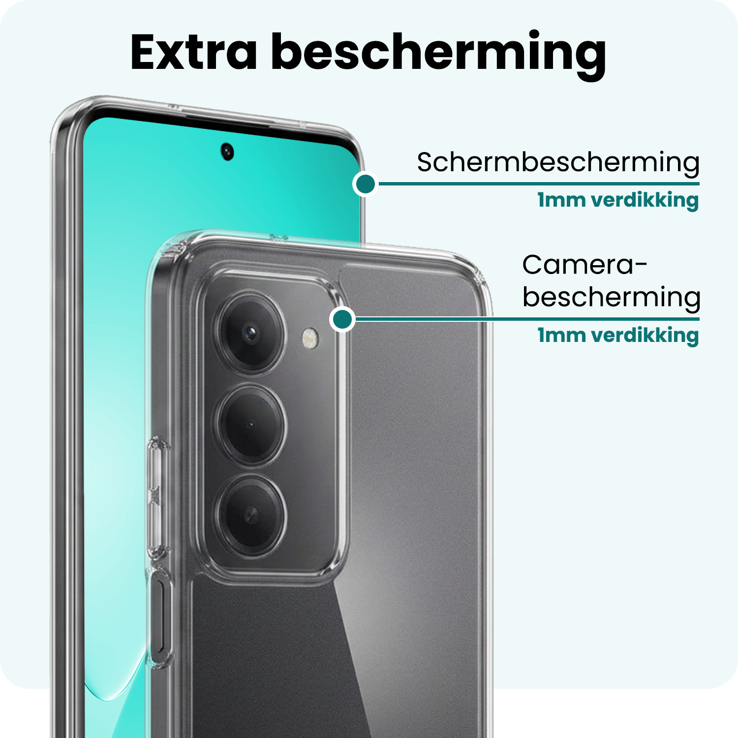 Forterra Forterra Xiaomi 15 Hoesje Siliconen - Transparant - 2 PACK