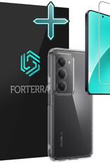 Forterra Forterra Xiaomi 15 Hoesje Siliconen Met Screenprotector - Transparant
