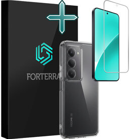 Forterra Forterra Xiaomi 15 Hoesje Siliconen Met Screenprotector - Transparant