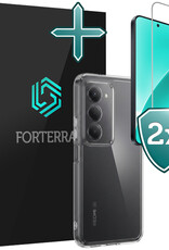 Forterra Forterra Xiaomi 15 Hoesje Siliconen Met 2x Screenprotector - Transparant