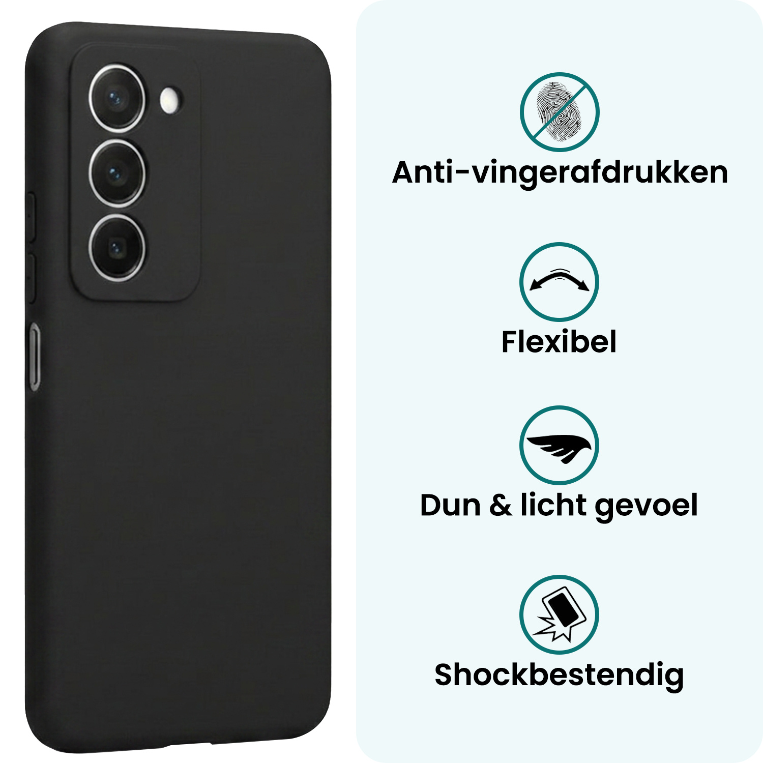 Forterra Forterra Xiaomi 15 Hoesje Siliconen - Zwart - 2 PACK
